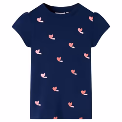 Kids' T-shirt Short Sleeves Tee Children's T Shirt School Toddler Kids' Top - navy, 104