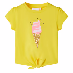 Kids' T-shirt Short Sleeves Children's Shirt Tee Kids' Top Clothes Yellow 128