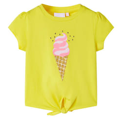 Kids' T-shirt Short Sleeves Children's Shirt Tee Kids' Top Clothes Yellow 128