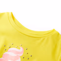 Kids' T-shirt Short Sleeves Children's Shirt Tee Kids' Top Clothes Yellow 128