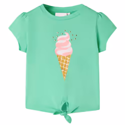 Kids' T-shirt Short Sleeves Children's Shirt Tee Top Clothes Light Green 92