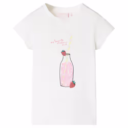 Kids' T-shirt Short Sleeves Tee Children's T Shirt Toddler Kids' Top Pink 116 - ecru, 92