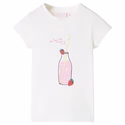 Kids' T-shirt Short Sleeves Tee Children's T Shirt Toddler Kids' Top Pink 116 - ecru, 128