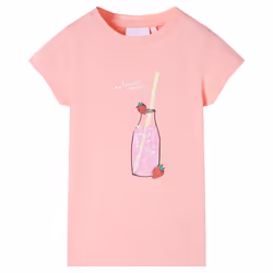 Kids' T-shirt Short Sleeves Tee Children's T Shirt Toddler Kids' Top Pink 116 - pink, 92