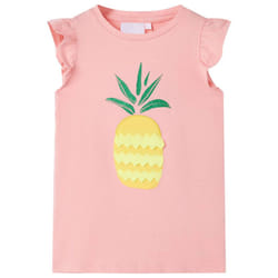 ) Kids' T-shirt Short Sleeves Tee Children T Shirt Toddler Top Neon Coral 92 - pink, 92 (1.5-2y