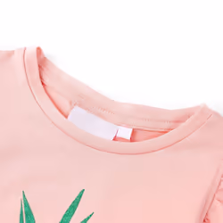 ) Kids' T-shirt Short Sleeves Tee Children T Shirt Toddler Top Neon Coral 92 - pink, 116 (5-6y