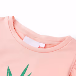 ) Kids' T-shirt Short Sleeves Tee Children T Shirt Toddler Top Neon Coral 92 - pink, 128 (7-8y