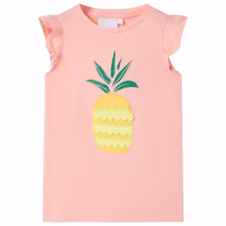 ) Kids' T-shirt Short Sleeves Tee Children T Shirt Toddler Top Neon Coral 92 - pink, 140 (9-10y