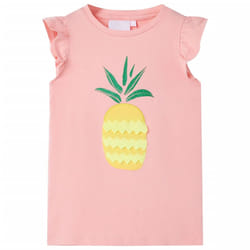 ) Kids' T-shirt Short Sleeves Tee Children T Shirt Toddler Top Neon Coral 92 - pink, 140 (9-10y