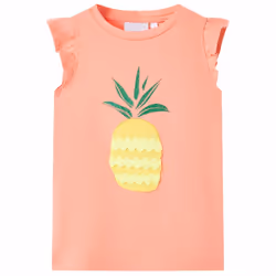 ) Kids' T-shirt Short Sleeves Tee Children T Shirt Toddler Top Neon Coral 92 - coral, 92 (1.5-2y
