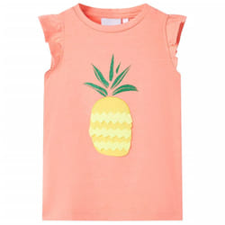 ) Kids' T-shirt Short Sleeves Tee Children T Shirt Toddler Top Neon Coral 92 - coral, 92 (1.5-2y