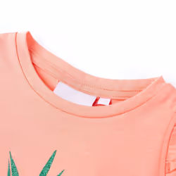) Kids' T-shirt Short Sleeves Tee Children T Shirt Toddler Top Neon Coral 92 - coral, 104 (3-4y
