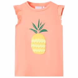 ) Kids' T-shirt Short Sleeves Tee Children T Shirt Toddler Top Neon Coral 92 - coral, 116 (5-6y
