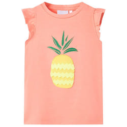 ) Kids' T-shirt Short Sleeves Tee Children T Shirt Toddler Top Neon Coral 92 - coral, 140 (9-10y