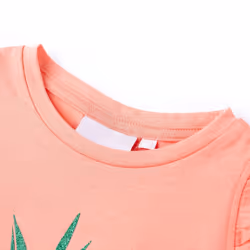 ) Kids' T-shirt Short Sleeves Tee Children T Shirt Toddler Top Neon Coral 92 - coral, 140 (9-10y