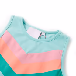) Kids' Dress with Drawstring Girls' Dress Children's Short Dress Light Mint - 104 (3-4y
