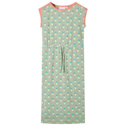 ) Kids' Dress Children' Long Dress Toddler Casual Kids Girls' Dress Old Mint - 104 (3-4y