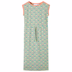) Kids' Dress Children' Long Dress Toddler Casual Kids Girls' Dress Old Mint - 128 (7-8y