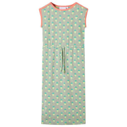 ) Kids' Dress Children' Long Dress Toddler Casual Kids Girls' Dress Old Mint - 128 (7-8y