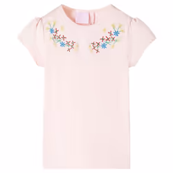 Kids' T-shirt Short Sleeves Tee Children's T Shirt Toddler Top Light Aqua 104 - pink, 116