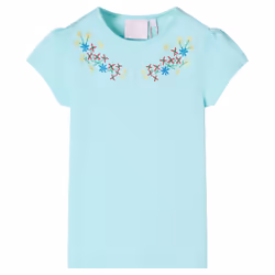 Kids' T-shirt Short Sleeves Tee Children's T Shirt Toddler Top Light Aqua 104 - aqua, 104