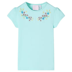 Kids' T-shirt Short Sleeves Tee Children's T Shirt Toddler Top Light Aqua 104 - aqua, 140