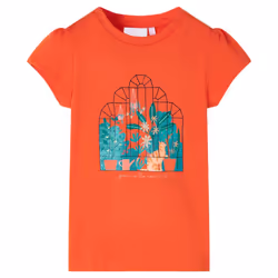 Kids' T-shirt Short Sleeves Tee Children's T Shirt Toddler Top Dark Orange 116 - orange, 116