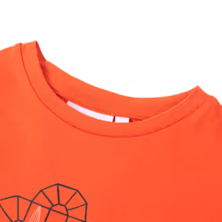 Kids' T-shirt Short Sleeves Tee Children's T Shirt Toddler Top Dark Orange 116 - orange, 116