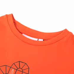 Kids' T-shirt Short Sleeves Tee Children's T Shirt Toddler Top Dark Orange 116 - orange, 128