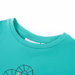 Kids' T-shirt Short Sleeves Tee Children's T Shirt Toddler Kids' Top Mint 128 - mint
