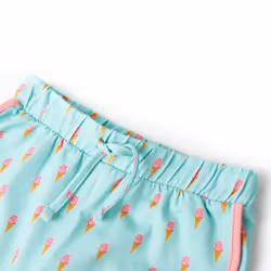 Kids' Shorts with Drawstring Children Toddler Pants Ice Cream Print Light Mint - 92