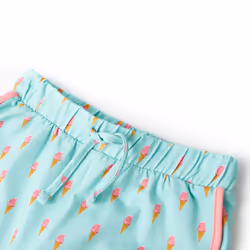 Kids' Shorts with Drawstring Children's Pants Ice Cream Print Light Mint 140