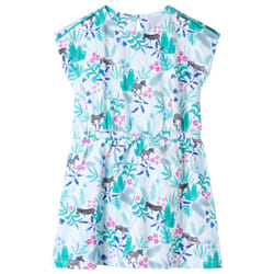 Kids' Dress Children' Dress Toddler Kids Girls' Dress Ecru and Dark Mint 92 - 92