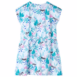 Kids' Dress Children' Dress Toddler Kids Girls' Dress Ecru and Dark Mint 92 - 104