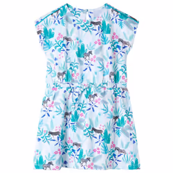 Kids' Dress Children' Dress Toddler Kids Girls' Dress Ecru and Dark Mint 92 - 116
