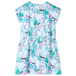Kids' Dress Children' Dress Toddler Kids Girls' Dress Ecru and Dark Mint 92 - 116