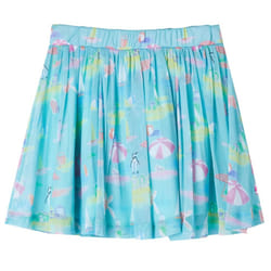 Kids' Pleated Skirt Children's Skater Skirt Girls' Short Skirt Light Aqua - 92