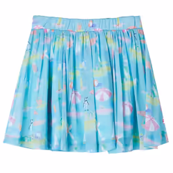 Kids' Pleated Skirt Children's Skater Skirt Girls' Short Skirt Light Aqua - 104