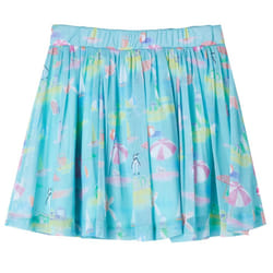 Kids' Pleated Skirt Children's Skater Skirt Girls' Short Skirt Light Aqua - 104