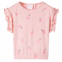 ) Kids' T-shirt Short Sleeves Tee Children's T Shirt Toddler Top Light Pink - 128 (7-8y