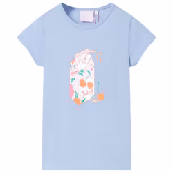 ) Kids' T-shirt Short Sleeves Children's Shirt Tee Toddler Top Clothes Blue - 128 (7-8y