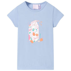) Kids' T-shirt Short Sleeves Children's Shirt Tee Toddler Top Clothes Blue - 128 (7-8y