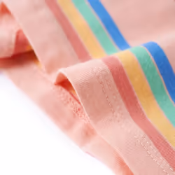 Kids' T-shirt Short Sleeves Children's T Shirt Tee Rainbow Stripes Print Peach - 140 - Additional view 4