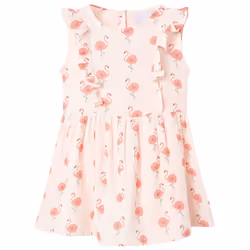 ) Kids' Dress with Ruffles Toddler Girls' Dress Kids Children's Dress Soft Pink - 116 (5-6y