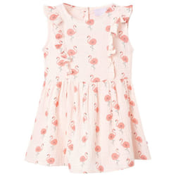 ) Kids' Dress with Ruffles Toddler Girls' Dress Kids Children's Dress Soft Pink - 116 (5-6y