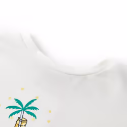 ) Kids' T-shirt Short Sleeves Tee Children's T Shirt Toddler Kids' Top Ecru 140 - 116 (5-6y