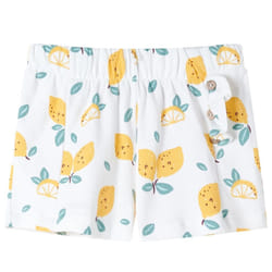 Kids' Shorts Toddler Pants Children Shorts Elasticated Pants Lemon Print Ecru - 92