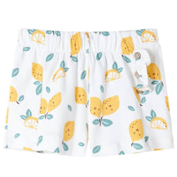 Kids' Shorts Toddler Pants Children Shorts Elasticated Pants Lemon Print Ecru - 104