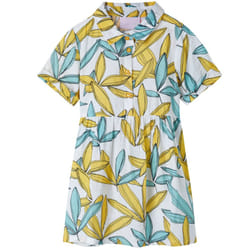 ) Kids' Dress Children' Dress Toddler School Casual Kids Girls' Short Dress Ecru - 128 (7-8y