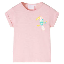 ) Kids' T-shirt Short Sleeves Tee Children's T Shirt Toddler Top Light Pink 140 - 92 (1.5-2y